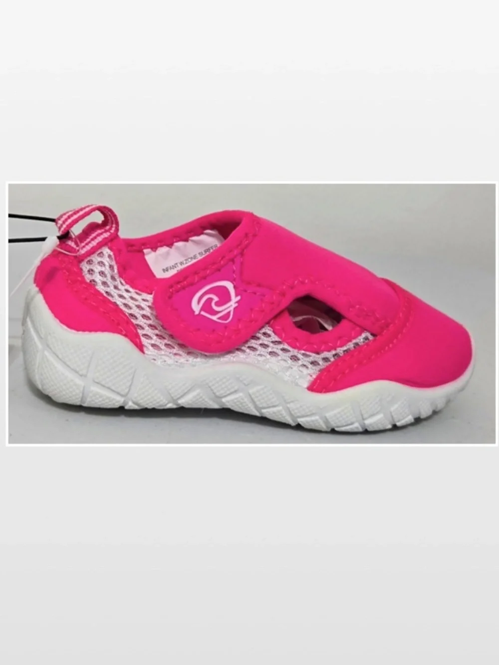 New Wave Zone Water Shoes Girls Size 6 Toddlers Pink White Mesh Kids NWT